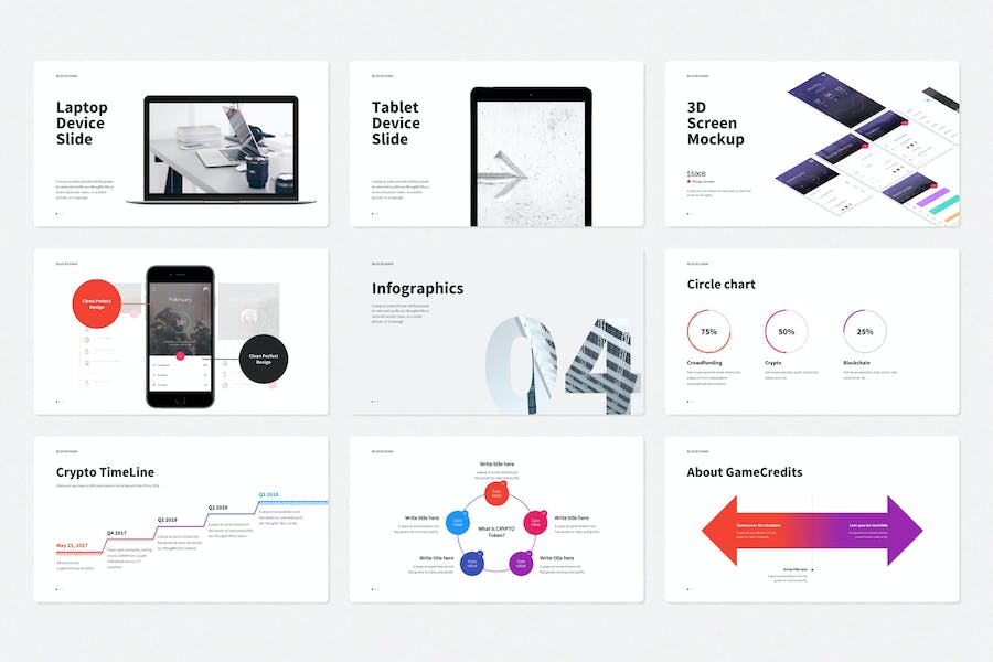 区块链技术展示公司项目发展融资PPT模板 - 顶尖PPT