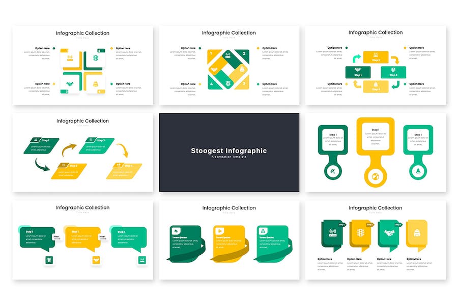 四个重要信息展示PPT图形图表模板 - 顶尖PPT