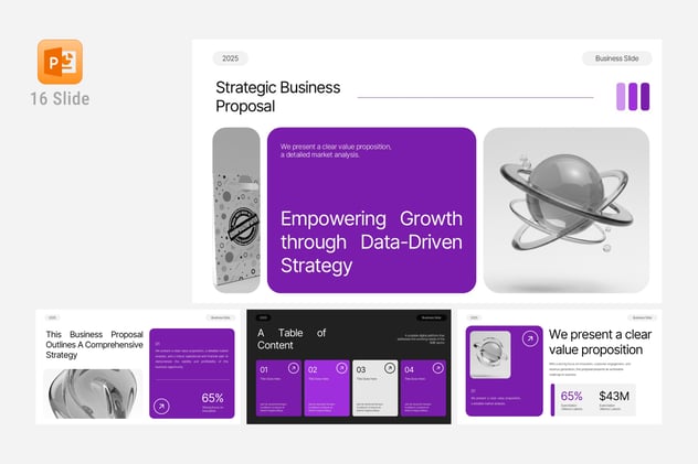 现代商业提案演讲平台PPT模板 - 顶尖PPT