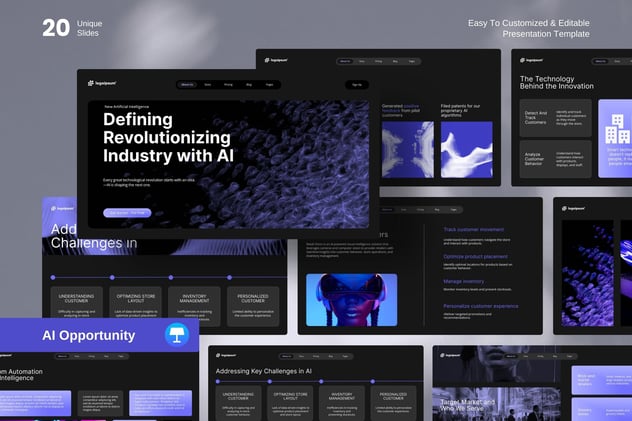 人工智能AI发布会keynote模板 - 顶尖PPT