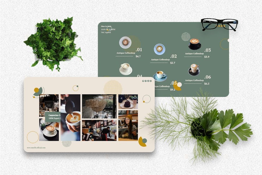 咖啡店咖啡厅餐饮品牌推广Keynote模板 - 顶尖PPT