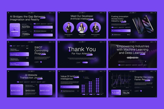 人工智能AI科技PPT模板 - 顶尖PPT