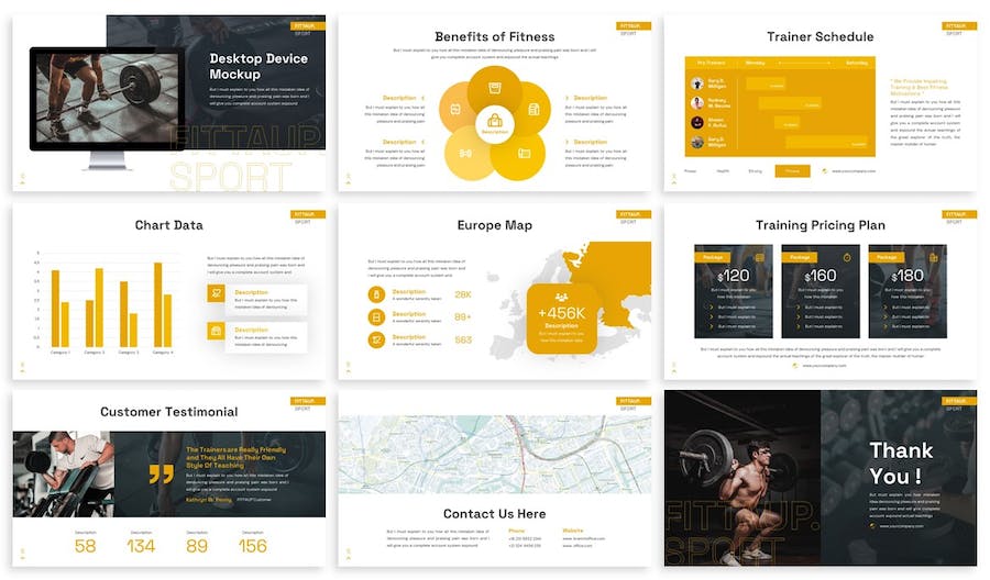 体育健身强体健身房分析keynote模板 - 顶尖PPT