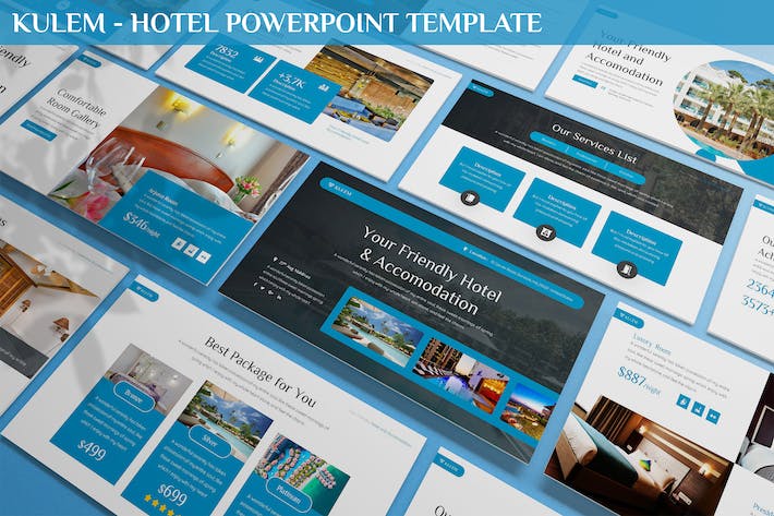 酒店管理宣传介绍团队介绍商务通用PPT模板 - 顶尖PPT