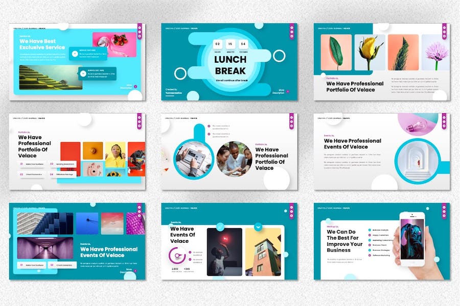 企业品牌宣传天鹅绒质感PPT模板 - 顶尖PPT