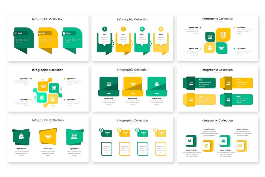 四个重要信息展示PPT图形图表模板 - 顶尖PPT