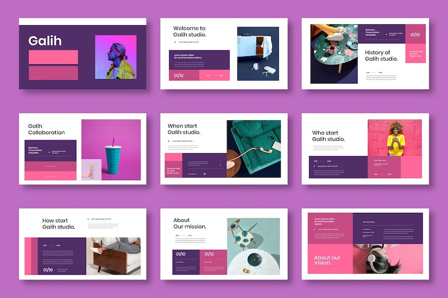 粉色商务企业品牌宣传推广PPT模板 - 顶尖PPT