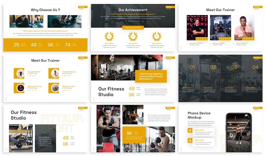 体育健身强体健身房分析keynote模板 - 顶尖PPT