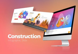 汽车工程建筑信息图表PPT模板 - 顶尖PPT