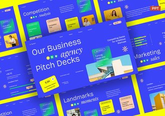 蓝色商务商业风格PPT模板 - 顶尖PPT