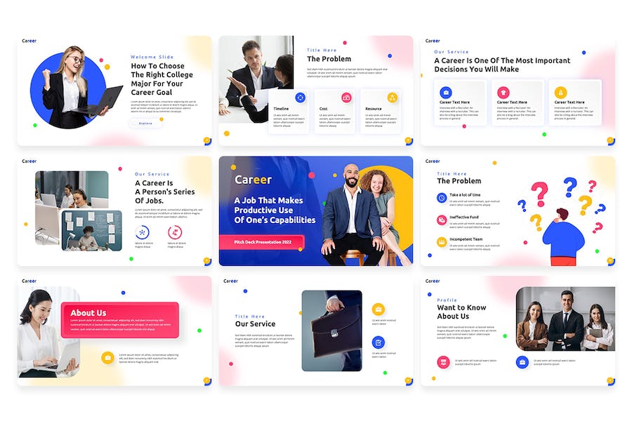 职业生涯发展融资方案PPT模板 - 顶尖PPT