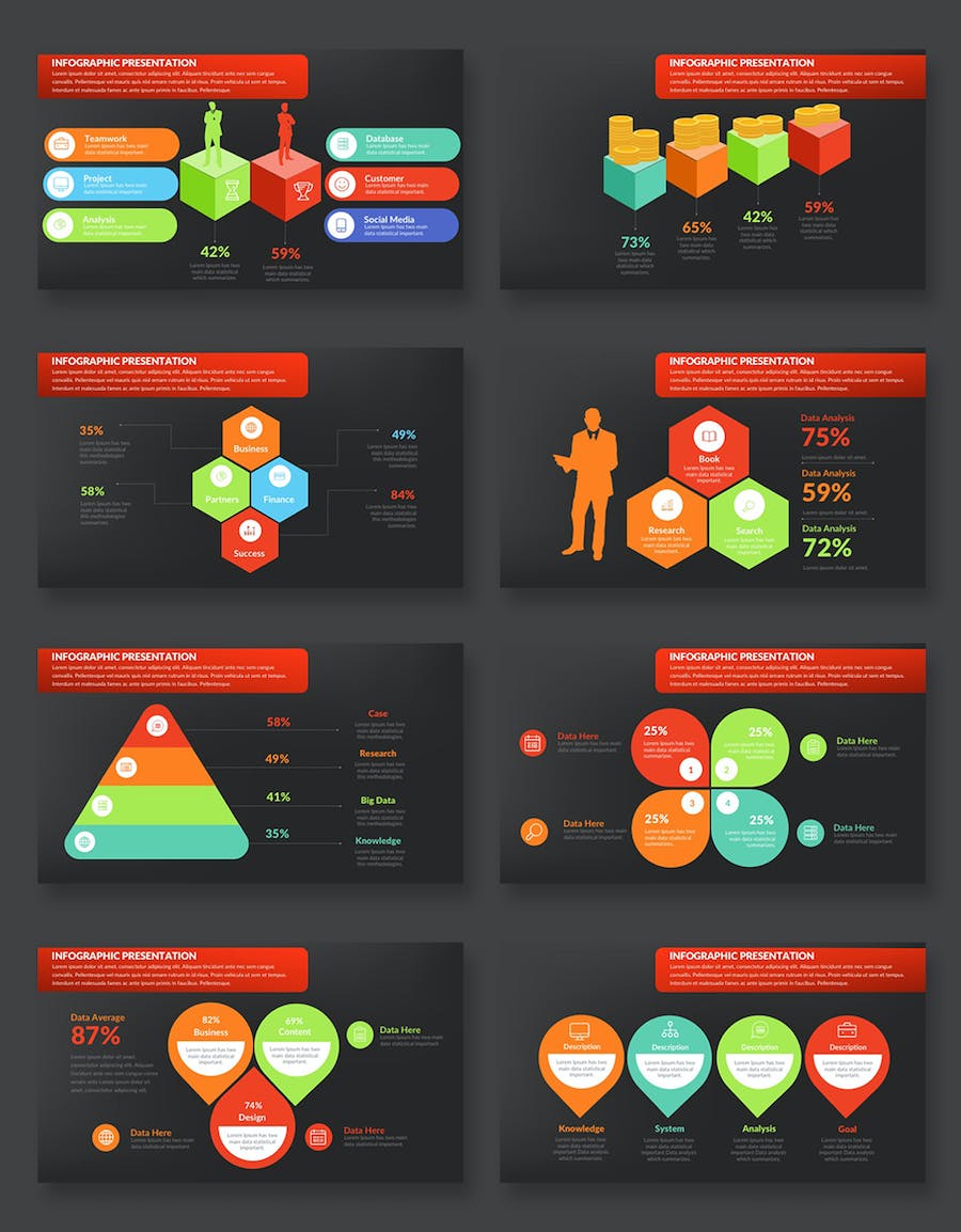 重要信息选项展示图形PPT模板 - 顶尖PPT