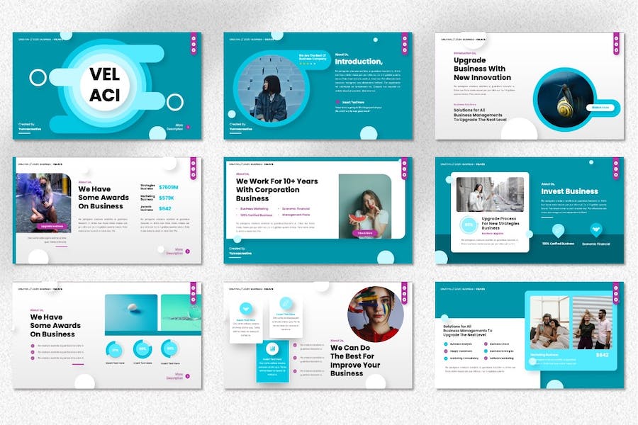 企业品牌宣传天鹅绒质感PPT模板 - 顶尖PPT