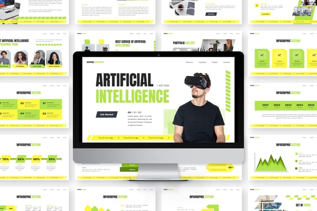 人工智能技术主题演讲keynote模板 - 顶尖PPT