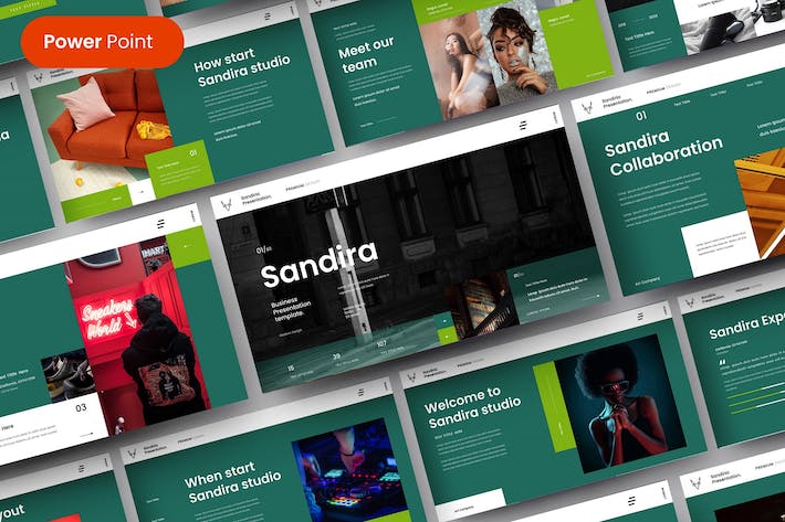 创意广告公司介绍作品展示PPT模板 - 顶尖PPT