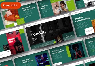 创意广告公司介绍作品展示PPT模板 - 顶尖PPT