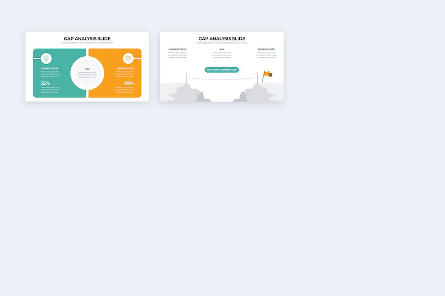 业务差距分析对比报告Keynote模板 - 顶尖PPT