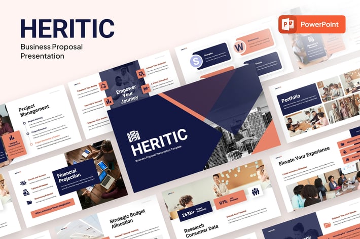 传统商业提案PPT模板 - 顶尖PPT