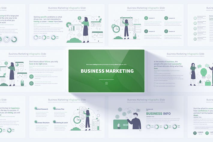 商业营销推广策略图形方案PPT模板 - 顶尖PPT