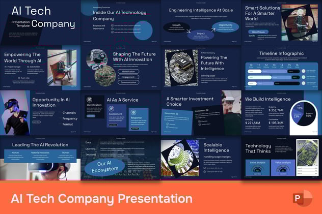 人工智能技术创新方案展示PPT模板 - 顶尖PPT