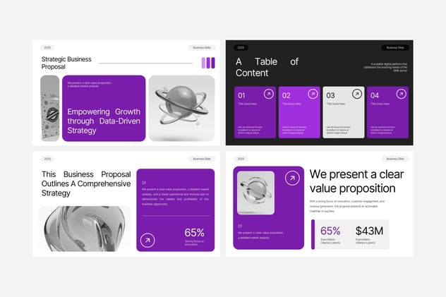 现代商业提案演讲平台PPT模板 - 顶尖PPT