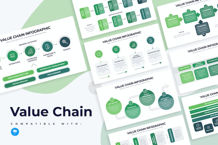 企业价值链管理流程分析Keynote模板 - 顶尖PPT