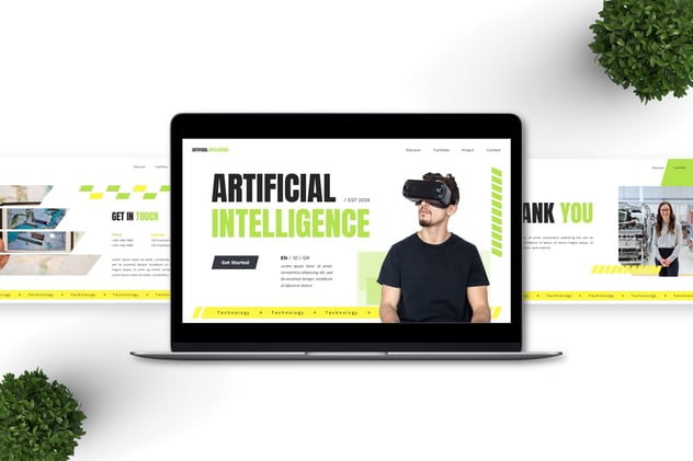 人工智能技术主题演讲keynote模板 - 顶尖PPT