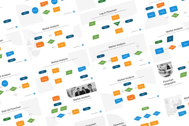 彩色PPT流程图形展示PPT模板 - 顶尖PPT