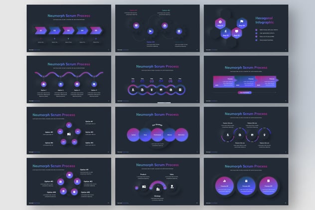 流程信息图形PPT模板 - 顶尖PPT