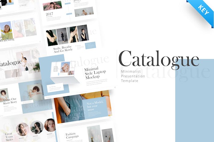 时尚杂志风摄影图片展示多用途keynote模板 - 顶尖PPT