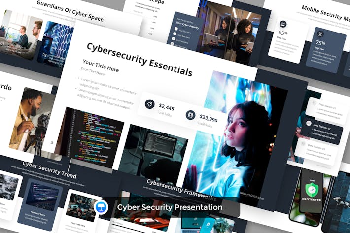 网络安全防护企业Keynote模板 - 顶尖PPT