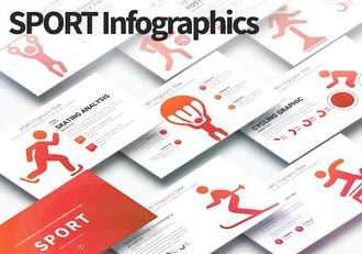体育运动信息图形PPT模板 - 顶尖PPT