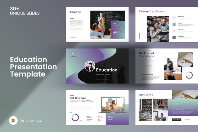 国外高级感教育教学主题PPT模板 - 顶尖PPT