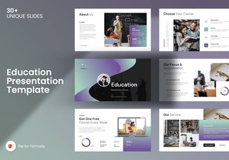 国外高级感教育教学主题PPT模板 - 顶尖PPT