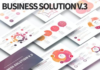业务图形解决方案创意图形图表PPT模板 - 顶尖PPT
