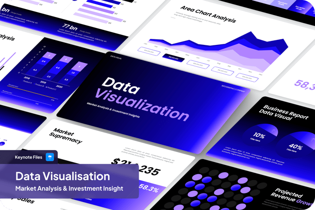 可视化数据图形图表keynote动画模板 - 顶尖PPT