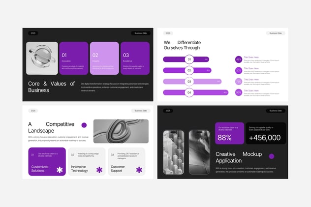 现代商业提案演讲平台PPT模板 - 顶尖PPT