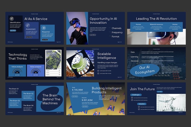 人工智能技术创新方案展示PPT模板 - 顶尖PPT
