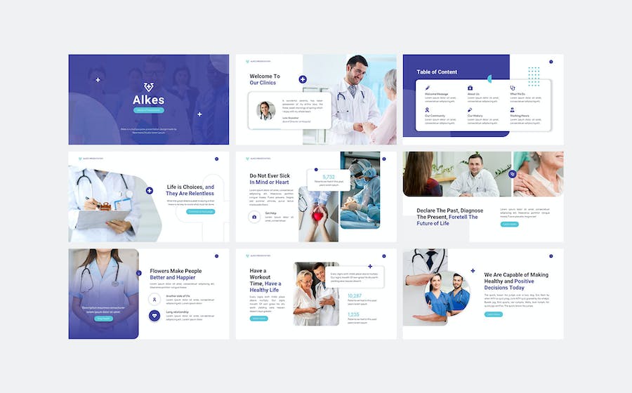 医疗卫生主题学术报告Keynote模板 - 顶尖PPT