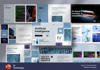 AI技术发展PPT模板 - 顶尖PPT