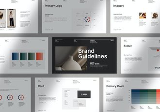 欧美极简风格品牌指南Keynote模板 - 顶尖PPT