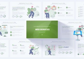 网站服务人物插画图形keynote模板 - 顶尖PPT