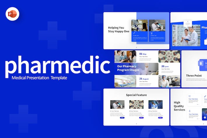 蓝色现代医学医药主题PPT模板 - 顶尖PPT