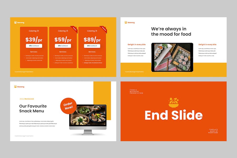 餐饮食品商业营销推广Keynote模板 - 顶尖PPT