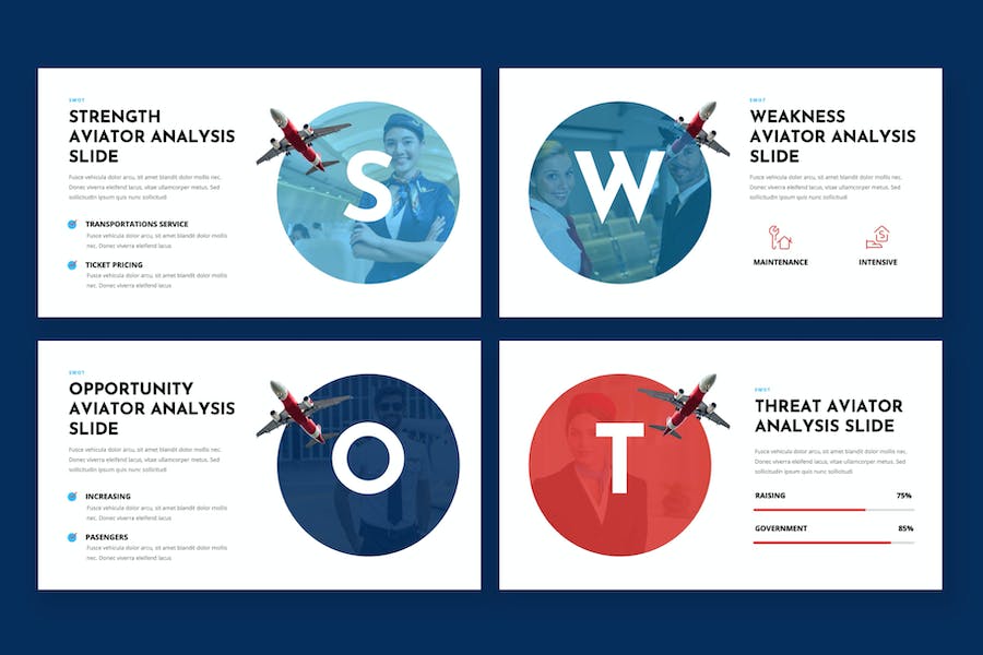 航空领域主旨内容展示Keynote模板 - 顶尖PPT