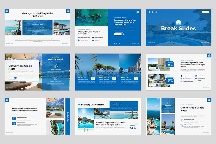 豪华酒店品牌推介宣传PPT模板 - 顶尖PPT