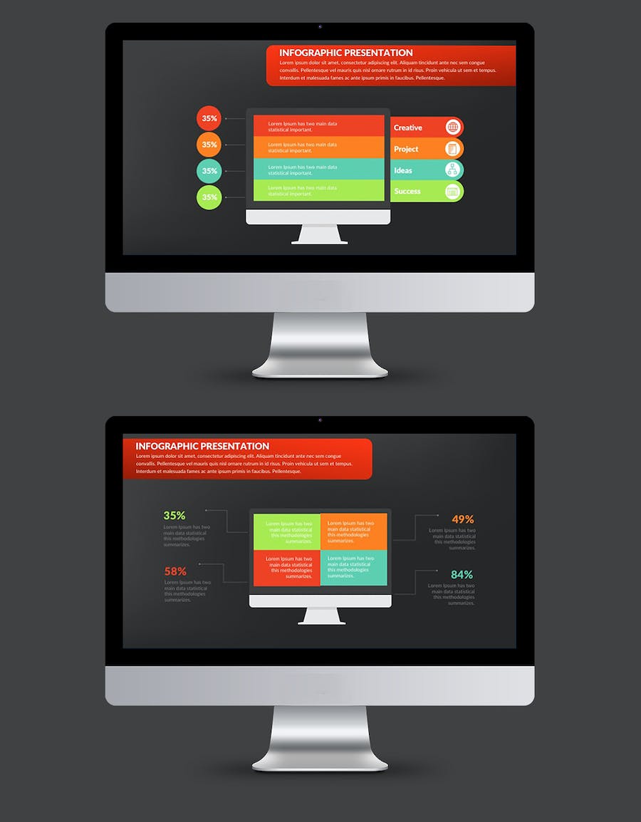 重要信息选项展示图形PPT模板 - 顶尖PPT
