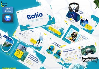 巴厘岛跳水运动体育主题Keynote模板 - 顶尖PPT