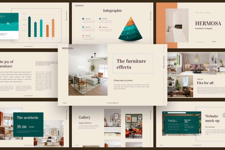 优雅室内装饰设计PPT模板 - 顶尖PPT