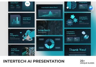 科技人工智能技术创新企业应用Keynote模板 - 顶尖PPT